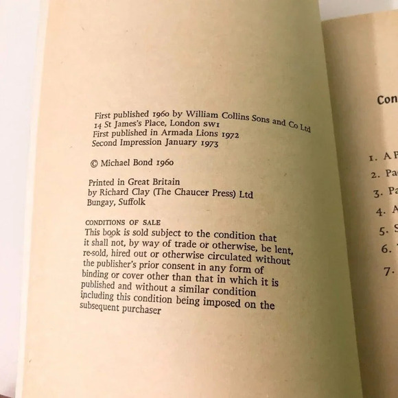 Vtg 1973 Paddington Bear Helps Out An Armada Lion Book  Paperback Michael Bond - Picture 9 of 16